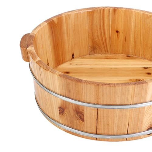 Generic 桶 木製 足浴桶 フットバス 足浴器 足湯 盆地浴槽足湯盆地 風呂桶 湯桶ペディキュア滑らかな表面 足浴槽, 16×40cmA