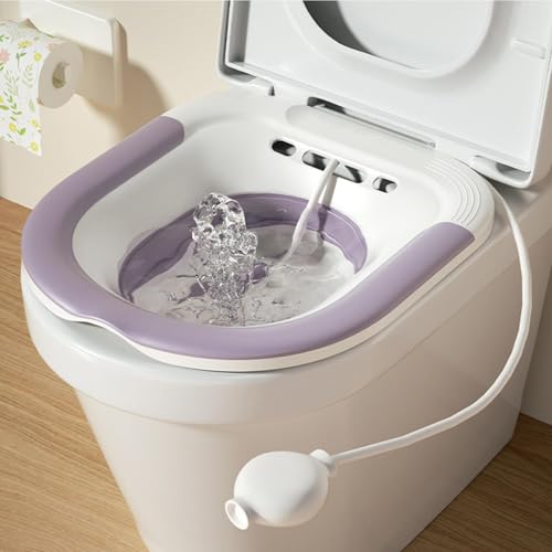 産後ケア用座浴、便座用座浴,シッツバストイレ洗面台浴槽人間工学に基づいたシッツバス浴槽 | 折りたたみ式シッツバス洗面台産後シッツバスバスソーク痔患者ケア用