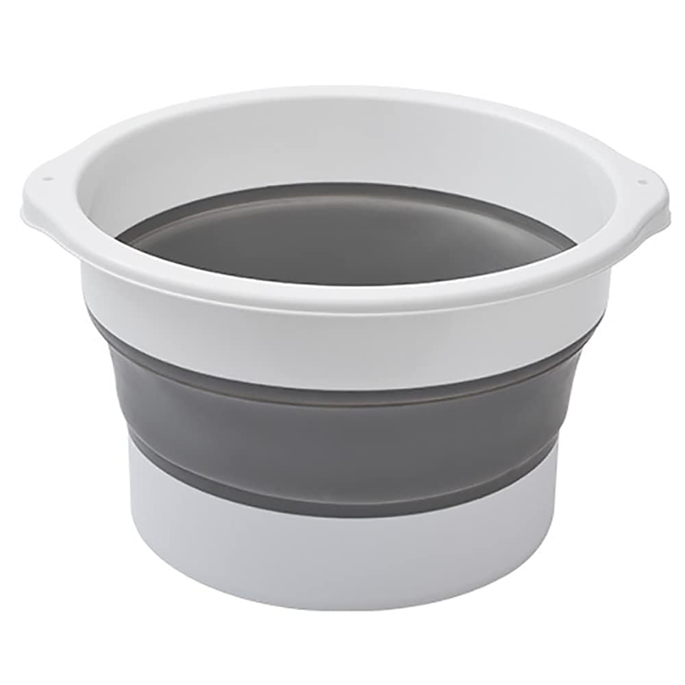 足浴桶 折りたたみ バケツ フットバス 足湯桶 10l 収納便利 足湯 足浴器 足湯バケツ 保温 足湯器 マッサージ 足湯器具 洗い桶 洗濯 掃除 足浴 風呂 用途いろいろ (グレー)