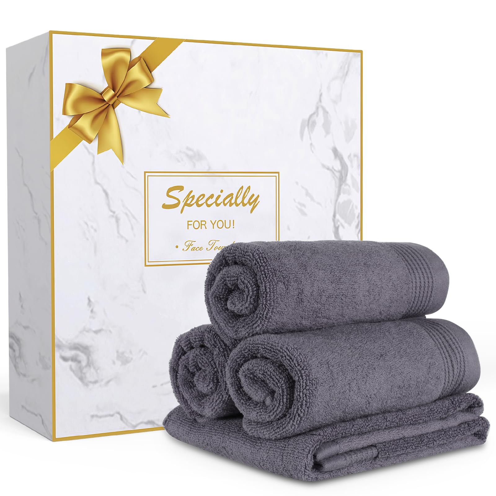 タオルギフト 4枚ギフトセット 誕生日 プレゼント フェイスタオル 34*80cm 綿100% 肌触りが良い ふわふわ 瞬間吸水 軽量速乾 抗菌防臭 毛落ちしにくい 耐久性 父の日 母の日 敬老の日 クリスマスプレゼント 記念日 お返し ギフト お祝い 男性 女性 バレンタインデープレゼント 高級プレゼントボクス付き